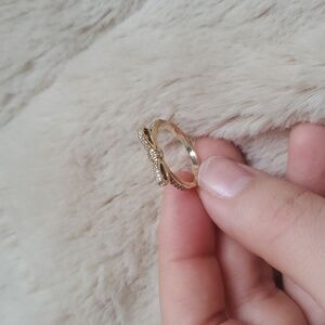 14k Gold Pandora Sparkling Bow Ring